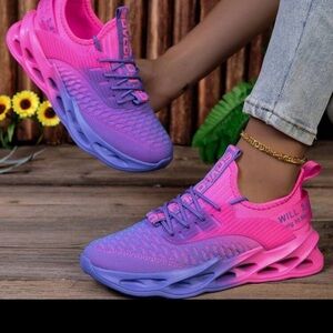 Stylish Pink and Purple Women's Sneakers